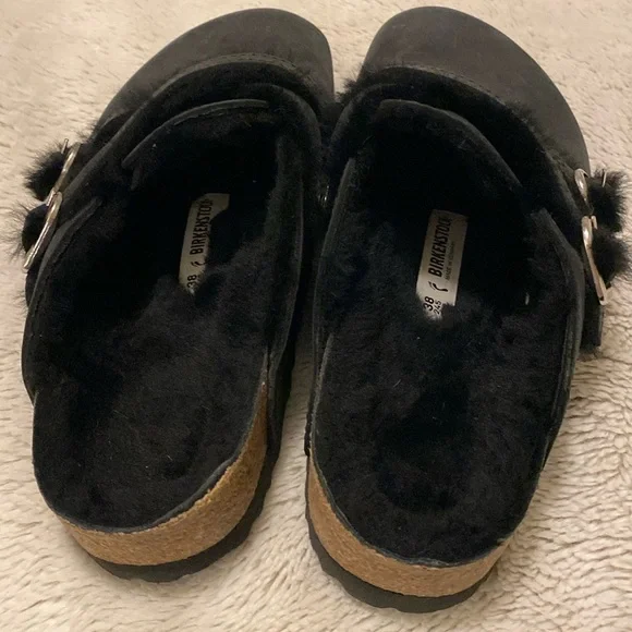 Birkenstock Blair Shearling slip on mules size 38 or 7.-75 - Picture 2 of 7